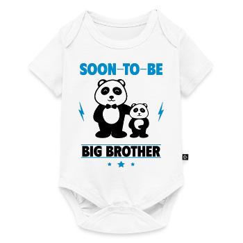 Big brother soon: funny and sweet announcement - Baby Premium short-sleeve bodysuit - white - Front