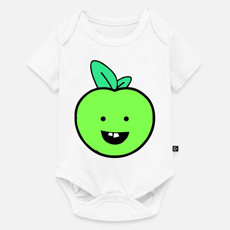 apfel smile - Baby Premium Kurzarmbody - Weiß