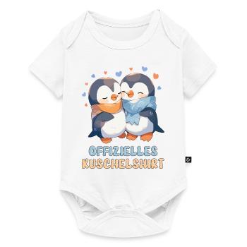 Chemise Câline Officielle Pingouins Amour Coeur Doux - Body à manches courtes Premium Bébé - blanc - Devant