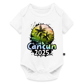Cancun 2025 Palmiers des Fêtes - Body à manches courtes Premium Bébé - blanc - Devant