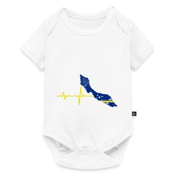 Heartbeat Curacao gift - Baby Premium short-sleeve bodysuit - white - Front