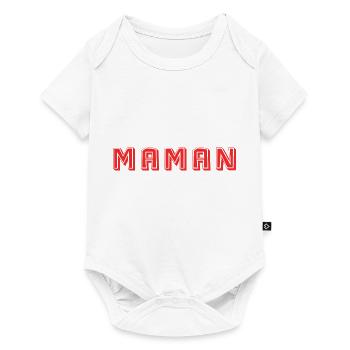 MAMAN. FÊTE DES MÈRES. BONNE FÊTE MAMAN. NOËL - Body à manches courtes Premium Bébé - blanc - Devant