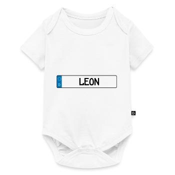 Leon cadeau plaque - Body à manches courtes Premium Bébé - blanc - Devant