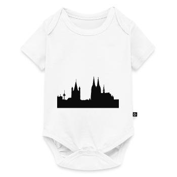 Panorama de Cologne ! Dom Köln Carnaval - Body à manches courtes Premium Bébé - blanc - Devant