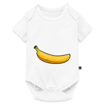 Banane - Baby Premium Kurzarmbody - Weiß - Vorne