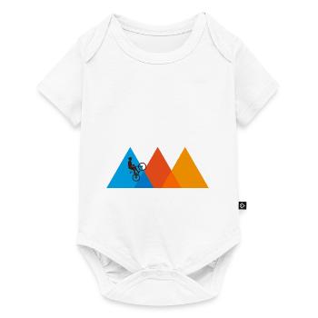 Les vététistes | Mountain Bike Mountain Bike Retro - Body à manches courtes Premium Bébé - blanc - Devant