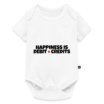 Happiness Is Debits Equals Credits 10 - Baby Premium short-sleeve bodysuit - white - Front