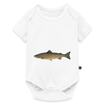 Lachs - Baby Premium Kurzarmbody - Weiß - Vorne