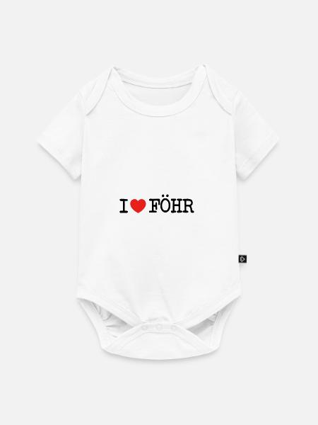 I love Föhr - Baby Premium Kurzarmbody - Weiß