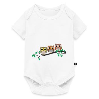 owls owlets owls kautz uhu animal animals - Baby Premium short-sleeve bodysuit - white - Front