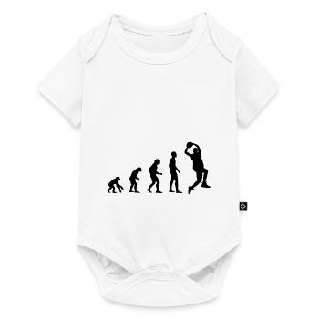 Cadeau de basket-ball basket-ball athlète - Body à manches courtes Premium Bébé - blanc - Devant