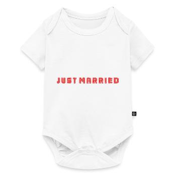 JUST MARRIED. Bachelorette party. VALENTINE'S DAY. COUPLE - Baby Premium short-sleeve bodysuit - white - Front
