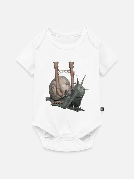 Snail Schnecke Fantasy Geschenk - Baby Premium Kurzarmbody - Weiß