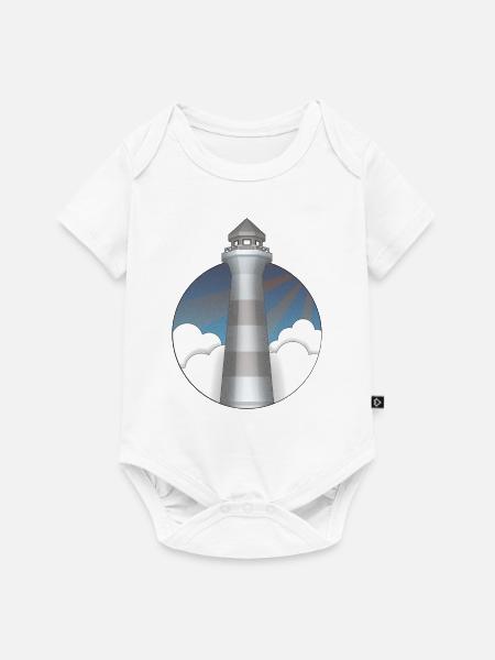 Leuchtturm - Baby Premium Kurzarmbody - Weiß
