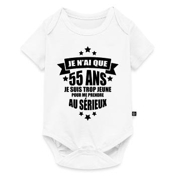 je n'ai que 55 ans je suis trop jeune - Body à manches courtes Premium Bébé - blanc - Devant
