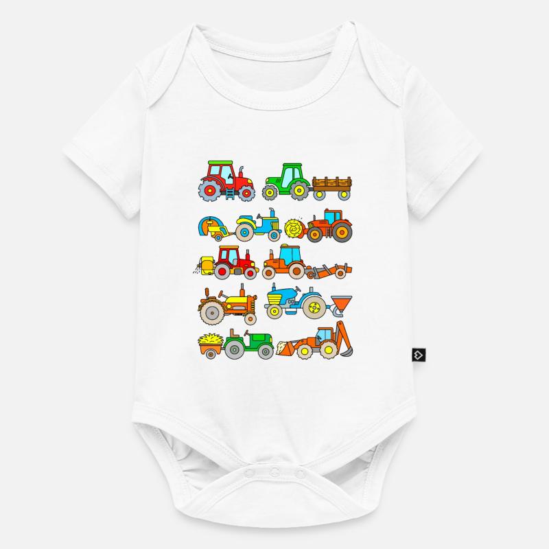 tracteurs - Body à manches courtes Premium Bébé - blanc