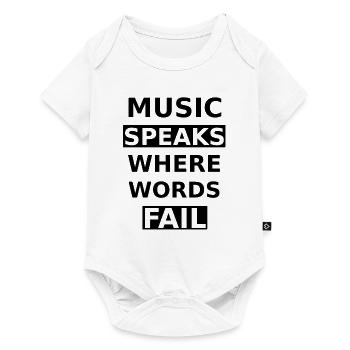 Music - Baby Premium Kurzarmbody - Weiß - Vorne