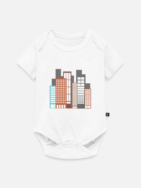 Gebäude - Baby Premium Kurzarmbody - Weiß