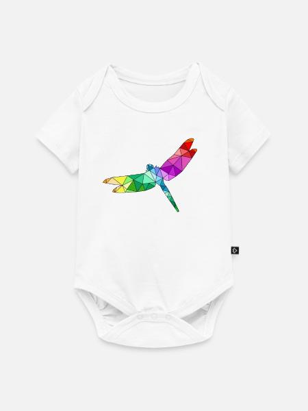 Libelle Polygon Flieger Drache - Baby Premium Kurzarmbody - Weiß