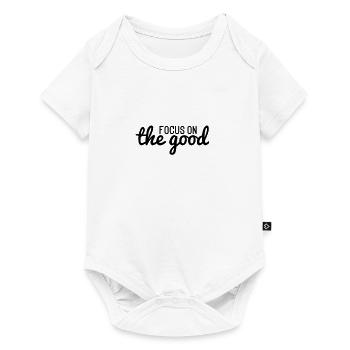 Focus On The Good Inspiration Quote Spruch Shirt - Baby Premium short-sleeve bodysuit - white - Front