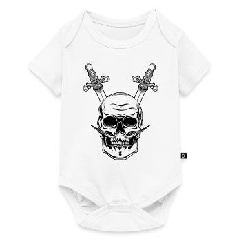 Totenkopf - Baby Premium Kurzarmbody - Weiß - Vorne