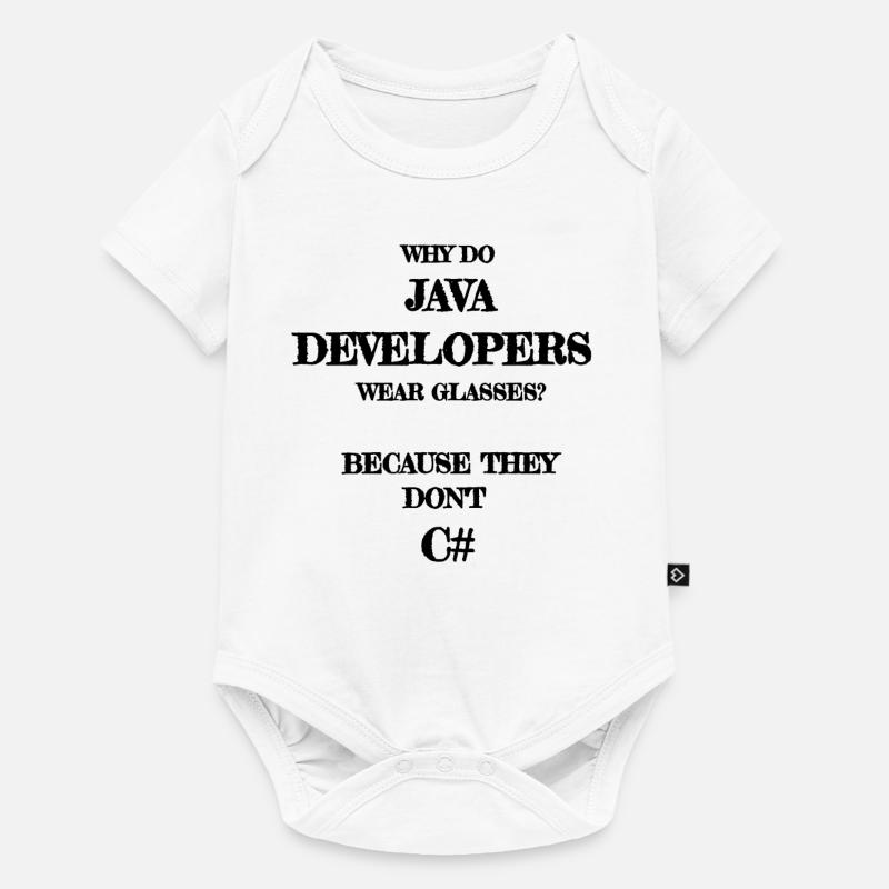 java developers joke Java Entwickler Developer - Baby Premium Kurzarmbody - Weiß