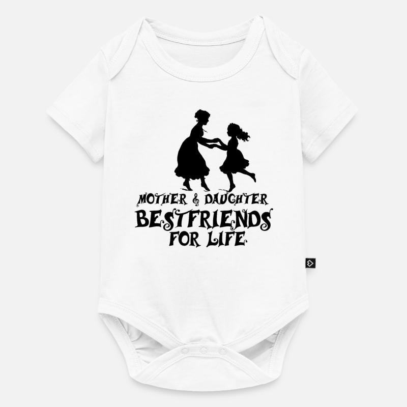 Mutter Tochter - Baby Premium Kurzarmbody - Weiß