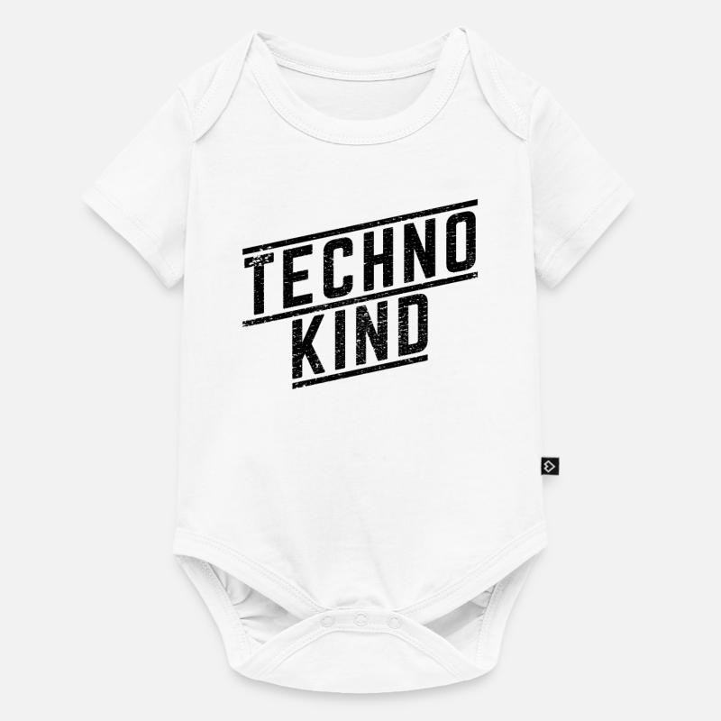 TECHNO - Baby Premium Kurzarmbody - Weiß