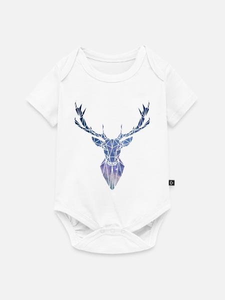 Hirsch - Baby Premium Kurzarmbody - Weiß