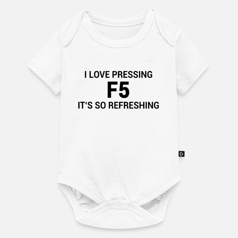 Nerd Witz Webbrowser F5 Refresh - Baby Premium Kurzarmbody - Weiß