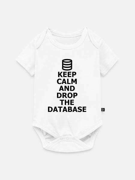 Datenbank Drop the Database - Baby Premium Kurzarmbody - Weiß