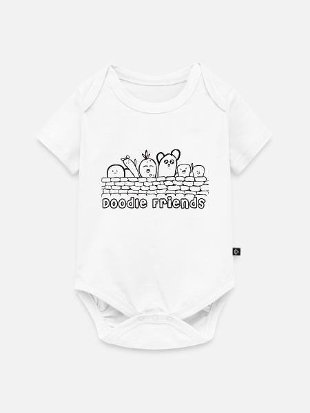 Kawaii Doodle - Baby Premium Kurzarmbody - Weiß
