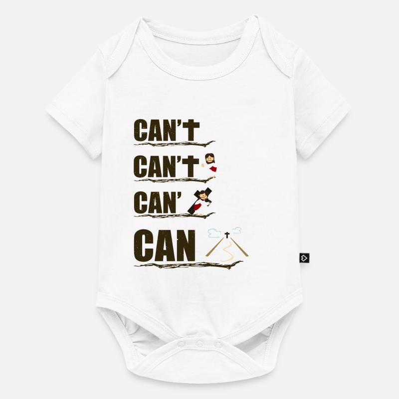 Can Can Can | Cadeau de communion de confirmation - Body à manches courtes Premium Bébé - blanc