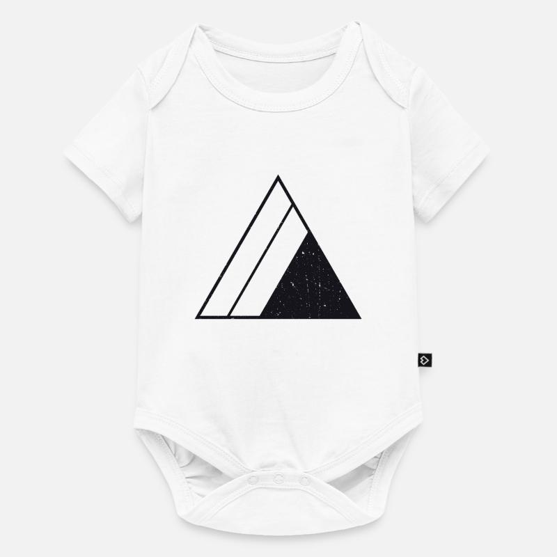 Icônes de forme de triangles lineart minimalistes - Body à manches courtes Premium Bébé - blanc