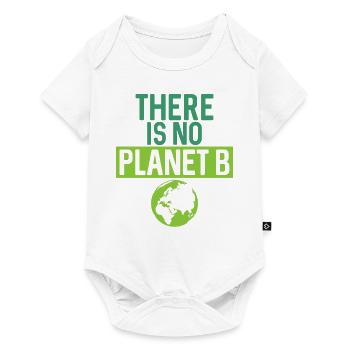 Il n'y a pas de Support Planet B Vert - Body à manches courtes Premium Bébé - blanc - Devant