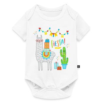 Llama Fiesta Comic Alpaga cadeau anniversaire - Body à manches courtes Premium Bébé - blanc - Devant
