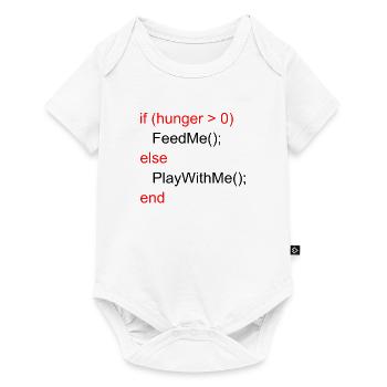 Baby programmer nerd infant design gift - Baby Premium short-sleeve bodysuit - white - Front