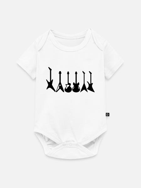 Gitarren - Baby Premium Kurzarmbody - Weiß