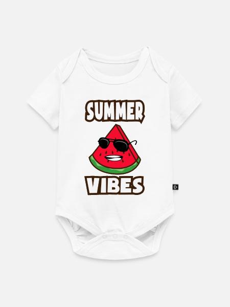 Melon Summer Vibes - Baby Premium Kurzarmbody - Weiß
