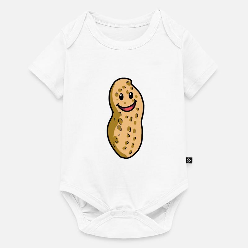 joyeux cacahuète émotion sentiments émotion heureuse - Body à manches courtes Premium Bébé - blanc