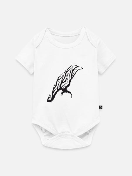 schwarzer Rabe - Baby Premium Kurzarmbody - Weiß