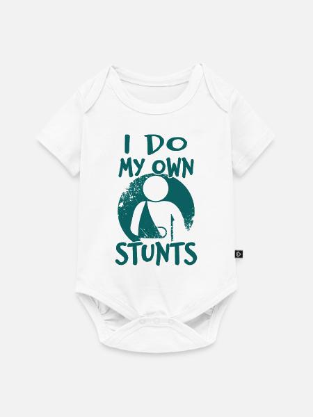 Own Stunts - Baby Premium Kurzarmbody - Weiß