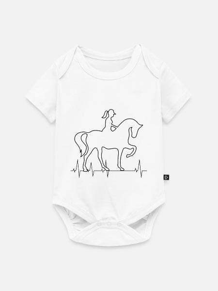 Reiterin - Baby Premium Kurzarmbody - Weiß
