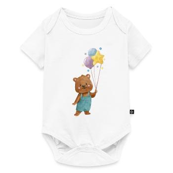 Sweet Teddy Bear Balloons birthday shirt - Baby Premium short-sleeve bodysuit - white - Front