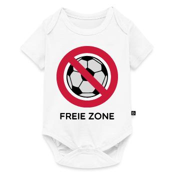 Anti Fussball - Baby Premium Kurzarmbody - Weiß - Vorne