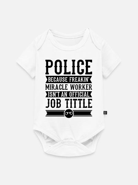 Polizei - Baby Premium Kurzarmbody - Weiß