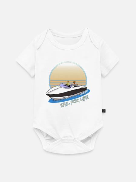 Motorboot - Baby Premium Kurzarmbody - Weiß