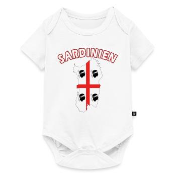 Sardinien Landkarte Urlaub Motorrad Flagge - Baby Premium Kurzarmbody - Weiß - Vorne