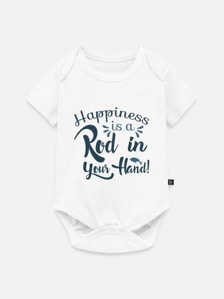 Glück ist eine Stange in deiner Hand! - Baby Premium Kurzarmbody - Weiß