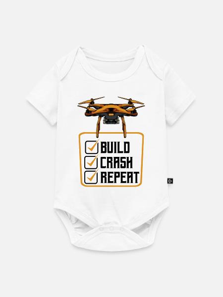 Drohnen - Baby Premium Kurzarmbody - Weiß